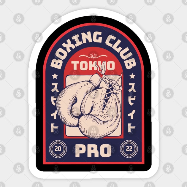 Boxing club tokyo Sticker by KINGDESIGNSHOP